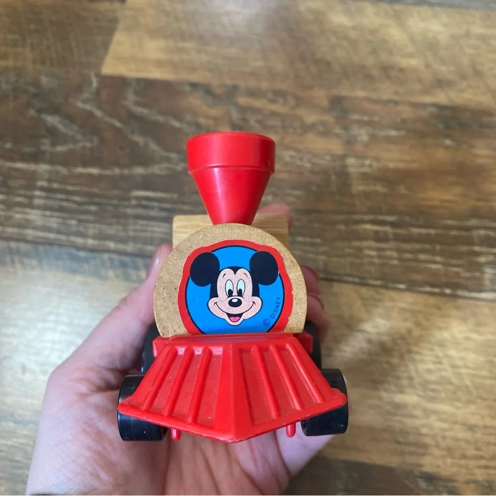 Vintage Mattel 1972 Mickey Mouse Wooden Wind Up TRAIN ONLY (No Characters) VTG - Picture 4 of 6